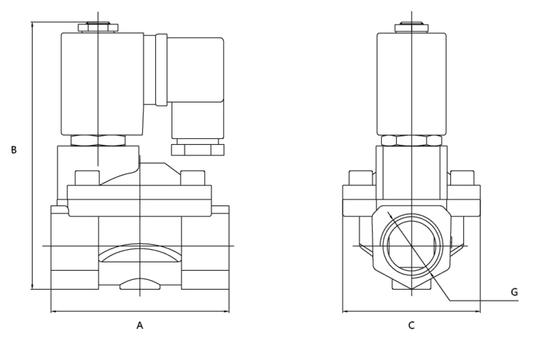 Клапан электромагнитный DN.ru VS400-NT-NC-24VDC 3/8ʺ Ду10 Ру10, соленоидный двухходовой, корпус - латунь, уплотнение - NBR, резьбовой, нормально закрытый, пилотный, катушка - 24В